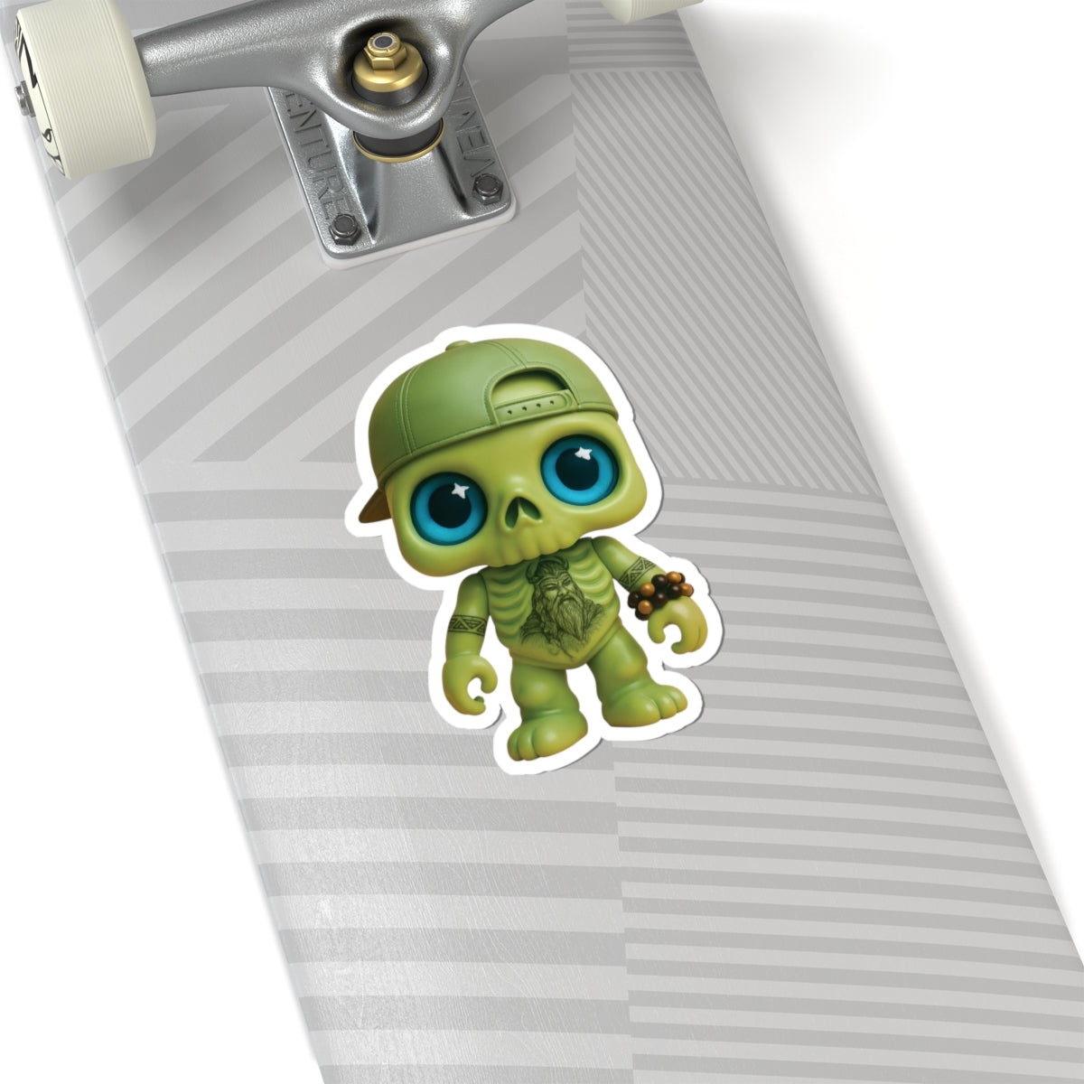 Cool Green Skeleton Kiss-Cut Stickers - Fun Vinyl Decal for Laptops & Water Bottles